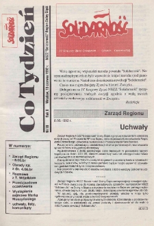 Co Tydzień : NSZZ Solidarność Region Dolny Śląsk, 1992, nr 19