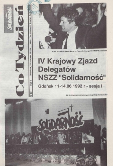 Co Tydzień : NSZZ Solidarność Region Dolny Śląsk, 1992, nr 20