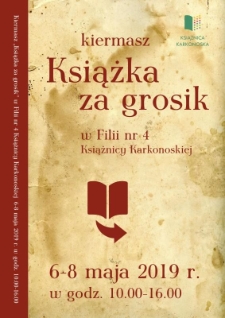 Kiermasz książka za grosik - plakat [Dokument życia społecznego]