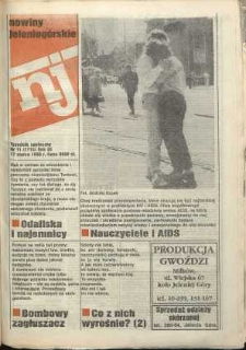 Nowiny Jeleniogórskie : tygodnik społeczny, [R. 36], 1993, nr 11 (1715!)