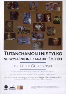 Tutanchamon i nie tylko. Niewyjaśnione zagadki śmierci - plakat [Dokument życia społecznego]