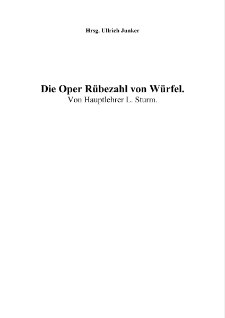 Die Oper Rübezahl von Würfel [Dokument elektroniczny]