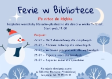 Ferie w bibliotece. Po nitce do kłębka - plakat [Dokument życia społecznego]