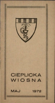 Program obchodów "Cieplickiej Wiosny - 1972" [Dokument życia społecznego]