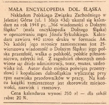 Mała encyklopedia Dol.[nego] Śląska