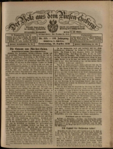 Der Bote aus dem Riesen-Gebirge : Zeitung für alle Stände, R. 108, 1920, nr 215