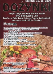 Dożynki – Ciernie 30.08. 2009