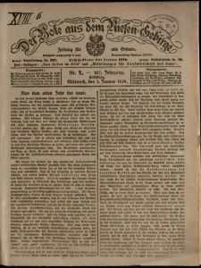 Der Bote aus dem Riesen-Gebirge : Zeitung für alle Stände, R. 107, 1919, nr 1