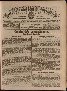 Der Bote aus dem Riesen-Gebirge : Zeitung für alle Stände, R. 107, 1919, nr 7