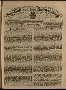 Der Bote aus dem Riesen-Gebirge : Zeitung für alle Stände, R. 108, 1920, nr 151