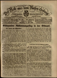 Der Bote aus dem Riesen-Gebirge : Zeitung für alle Stände, R. 108, 1920, nr 159