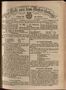 Der Bote aus dem Riesen-Gebirge : Zeitung für alle Stände, R. 107, 1919, nr 18