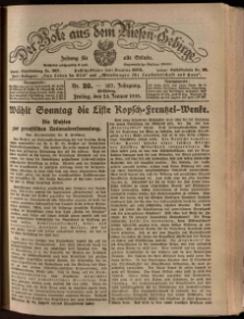 Der Bote aus dem Riesen-Gebirge : Zeitung für alle Stände, R. 107, 1919, nr 20