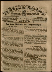 Der Bote aus dem Riesen-Gebirge : Zeitung für alle Stände, R. 108, 1920, nr 162