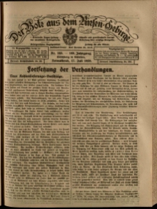 Der Bote aus dem Riesen-Gebirge : Zeitung für alle Stände, R. 108, 1920, nr 163