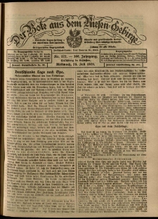 Der Bote aus dem Riesen-Gebirge : Zeitung für alle Stände, R. 108, 1920, nr 172