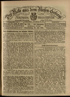 Der Bote aus dem Riesen-Gebirge : Zeitung für alle Stände, R. 108, 1920, nr 173