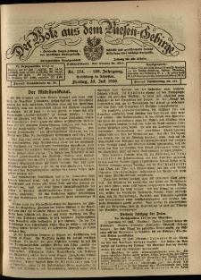 Der Bote aus dem Riesen-Gebirge : Zeitung für alle Stände, R. 108, 1920, nr 174