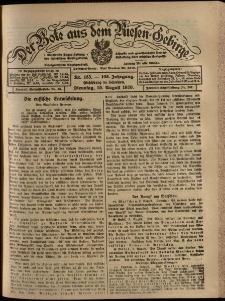 Der Bote aus dem Riesen-Gebirge : Zeitung für alle Stände, R. 108, 1920, nr 183