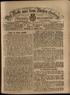 Der Bote aus dem Riesen-Gebirge : Zeitung für alle Stände, R. 108, 1920, nr 184