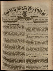 Der Bote aus dem Riesen-Gebirge : Zeitung für alle Stände, R. 108, 1920, nr 185