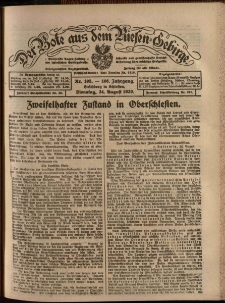 Der Bote aus dem Riesen-Gebirge : Zeitung für alle Stände, R. 108, 1920, nr 195