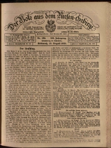 Der Bote aus dem Riesen-Gebirge : Zeitung für alle Stände, R. 108, 1920, nr 196