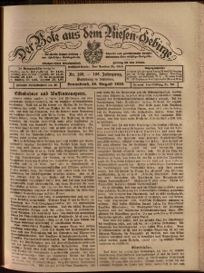 Der Bote aus dem Riesen-Gebirge : Zeitung für alle Stände, R. 108, 1920, nr 199