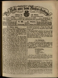 Der Bote aus dem Riesen-Gebirge : Zeitung für alle Stände, R. 107, 1919, nr 25