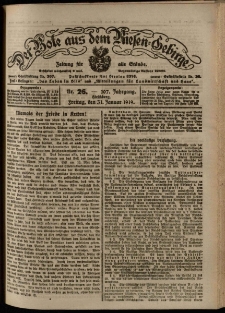 Der Bote aus dem Riesen-Gebirge : Zeitung für alle Stände, R. 107, 1919, nr 26