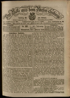 Der Bote aus dem Riesen-Gebirge : Zeitung für alle Stände, R. 107, 1919, nr 27