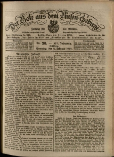 Der Bote aus dem Riesen-Gebirge : Zeitung für alle Stände, R. 107, 1919, nr 28