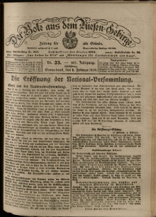 Der Bote aus dem Riesen-Gebirge : Zeitung für alle Stände, R. 107, 1919, nr 33