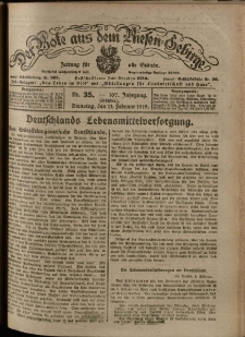 Der Bote aus dem Riesen-Gebirge : Zeitung für alle Stände, R. 107, 1919, nr 35