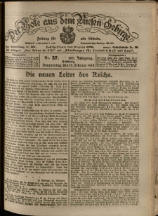 Der Bote aus dem Riesen-Gebirge : Zeitung für alle Stände, R. 107, 1919, nr 37