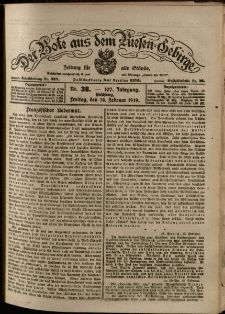 Der Bote aus dem Riesen-Gebirge : Zeitung für alle Stände, R. 107, 1919, nr 38