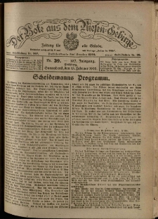 Der Bote aus dem Riesen-Gebirge : Zeitung für alle Stände, R. 107, 1919, nr 39