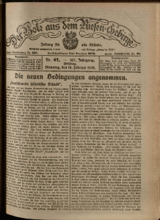 Der Bote aus dem Riesen-Gebirge : Zeitung für alle Stände, R. 107, 1919, nr 41