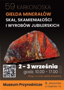 59. Karkonoska Giełda Minerałów, Skał, Skamieniałości i Wyrobów Jubilerskich - ulotka [Dokument życia społecznego]