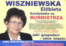 Wiszniewska Elżbieta. Kandydatka na burmistrza