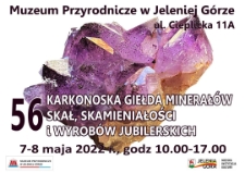 56. Karkonoska Giełda Minerałów, Skał, Skamieniałości i Wyrobów Jubilerskich - plakat [Dokument życia społecznego]