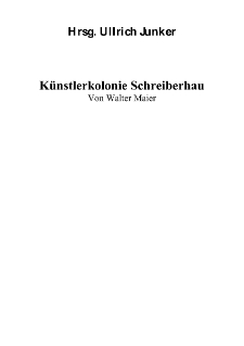 Künstlerkolonie Schreiberhau [Dokument elektroniczny]