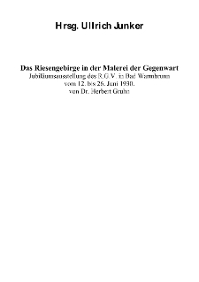 Das Riesengebirge in der Malerei der Gegenwart [Dokument elektroniczny]