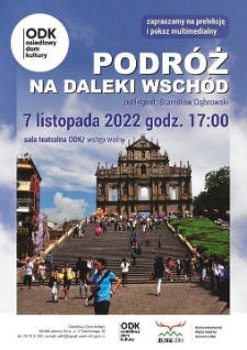 Podr&oacute;ż na Daleki Wsch&oacute;d - plakat [Dokument życia społecznego]