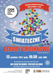 Świąteczne ozdoby choinkowe - plakat [Dokument życia społecznego]