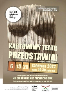 Kartonowy teatr przedstawia - plakat [Dokument życia społecznego]