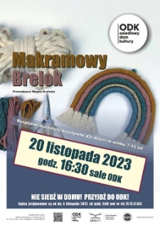 Makramowy brelok - plakat [Dokument życia społecznego]