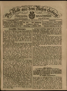 Der Bote aus dem Riesen-Gebirge : Zeitung für alle Stände, R. 108, 1920, nr 231