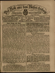 Der Bote aus dem Riesen-Gebirge : Zeitung für alle Stände, R. 108, 1920, nr 234