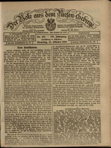 Der Bote aus dem Riesen-Gebirge : Zeitung für alle Stände, R. 108, 1920, nr 237